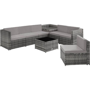 Rattan Lounge Verona grau