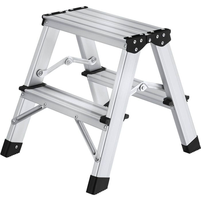 Doppelseitige Aluminium Trittleiter 2 x 2-stufig