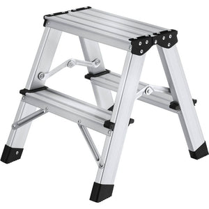 Doppelseitige Aluminium Trittleiter 2 x 2-stufig