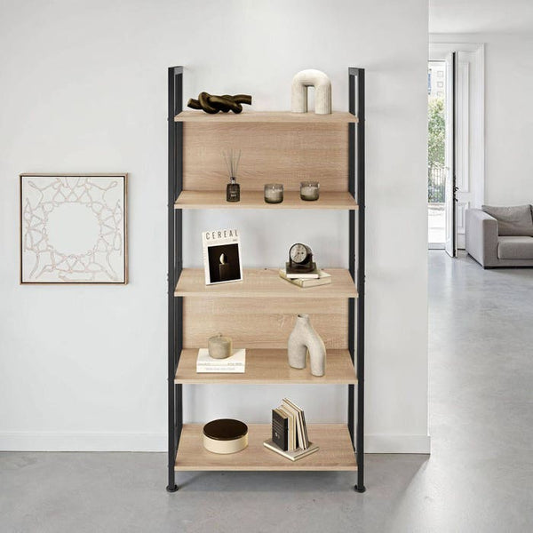 Scaffale Westport 62x24x165,5cm Legno chiaro industriale, rovere Sonoma