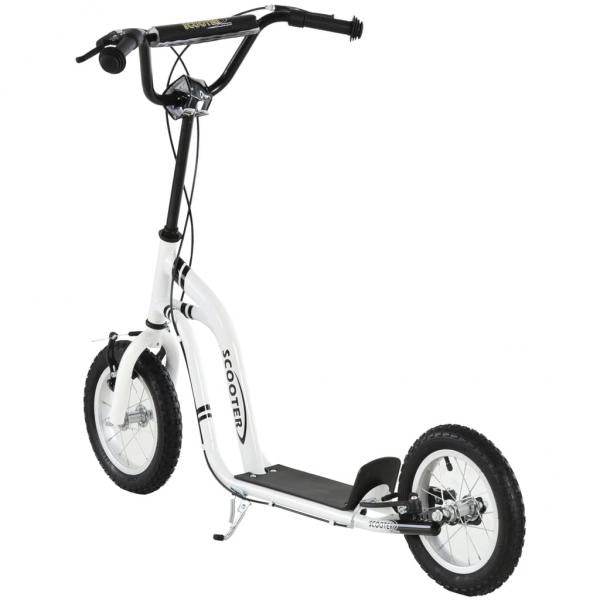 Tretroller Scooter Cityroller verstellbar Aluminium Weiss