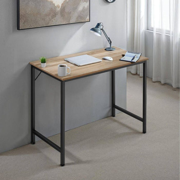 Schreibtisch Jenkins Industrial Holz hell, Eiche Sonoma 100 cm