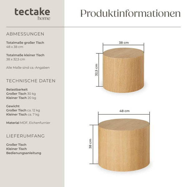 2er Set Couchtische Danny