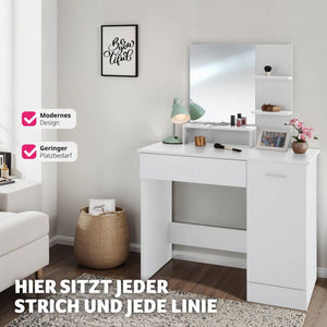 Zoe white dressing table