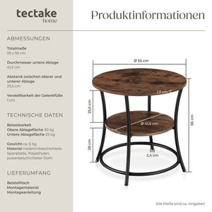 Beistelltisch Saint Louis Industrial Holz dunkel, rustikal