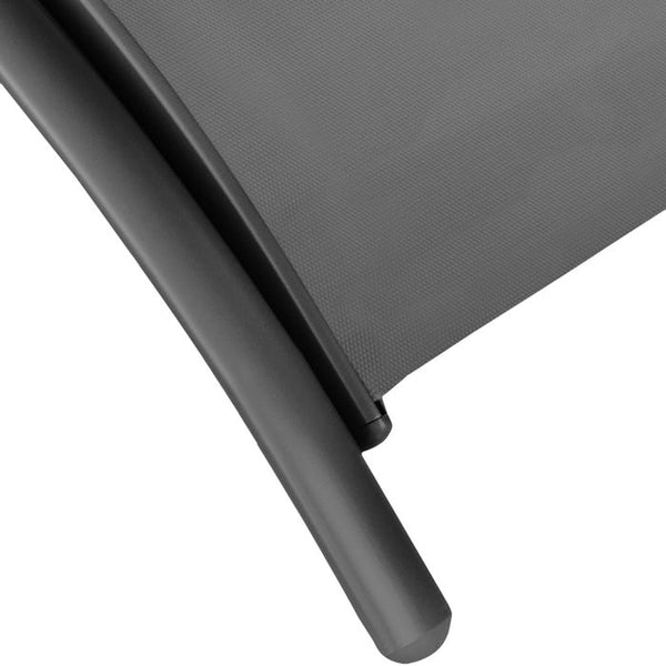 2 Gartenliegen aus Aluminium, schwarz