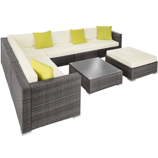 Rattan Loungeset Marbella - grau