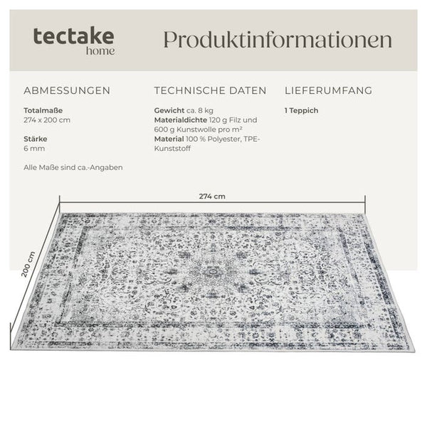 Vintage designer rug Aliya 200 x 274 cm