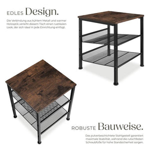 Beistelltisch Lincoln Industrial Holz dunkel, rustikal