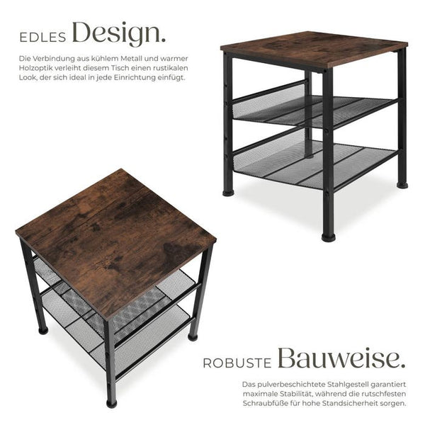 Beistelltisch Lincoln Industrial Holz dunkel, rustikal