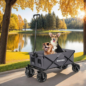 Faltbarer Bollerwagen max. 80kg, grau