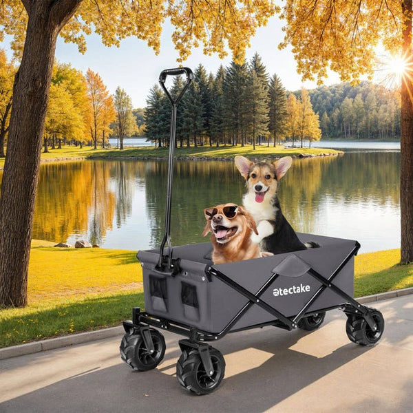Faltbarer Bollerwagen max. 80kg, grau