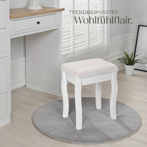 Schminktisch-Hocker, Rosenmuster