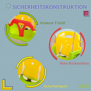Babyschaukel verstellbar mit Rückenlehne und Gurt ab 9 Monaten