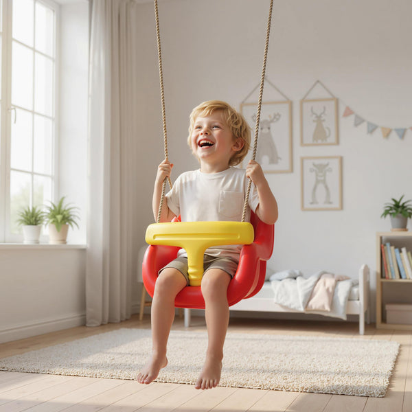 Babyschaukel verstellbar mit Sicherheitsbügel und Rückenlehne
