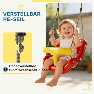 Babyschaukel verstellbar mit Sicherheitsbügel und Rückenlehne