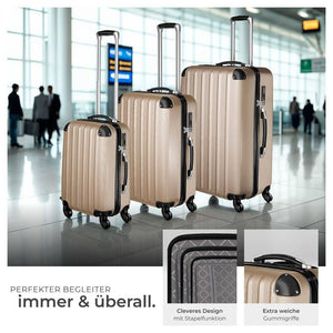 Reisekofferset Hartschale, beige