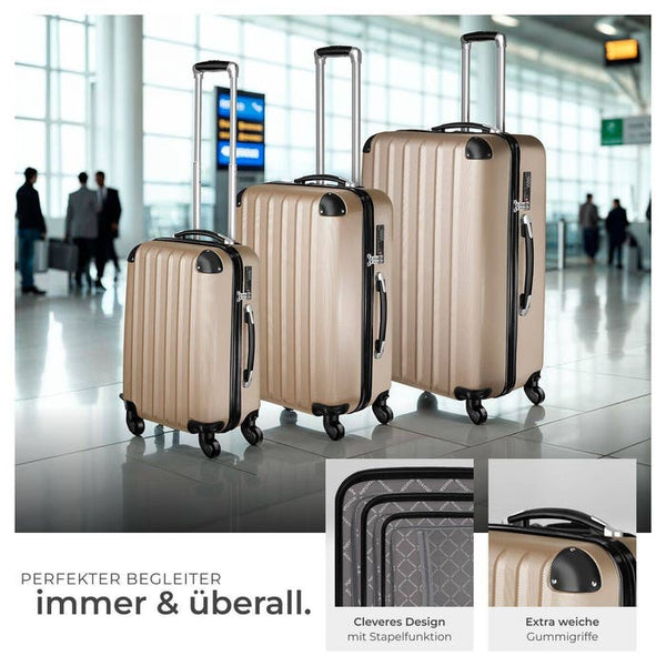Reisekofferset Hartschale, beige