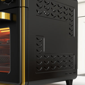 Backofen Küchenofen 20L 1400W mit Timer Kompakt Schwarz