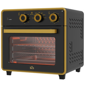 Backofen Küchenofen 20L 1400W mit Timer Kompakt Schwarz