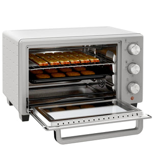 Backofen Minibackofen 21L 100-230°C mit Timer Silber