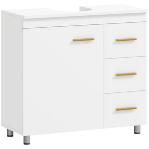 Badezimmer Unterschrank mit Regal für Bad Aufbewahrung weiss