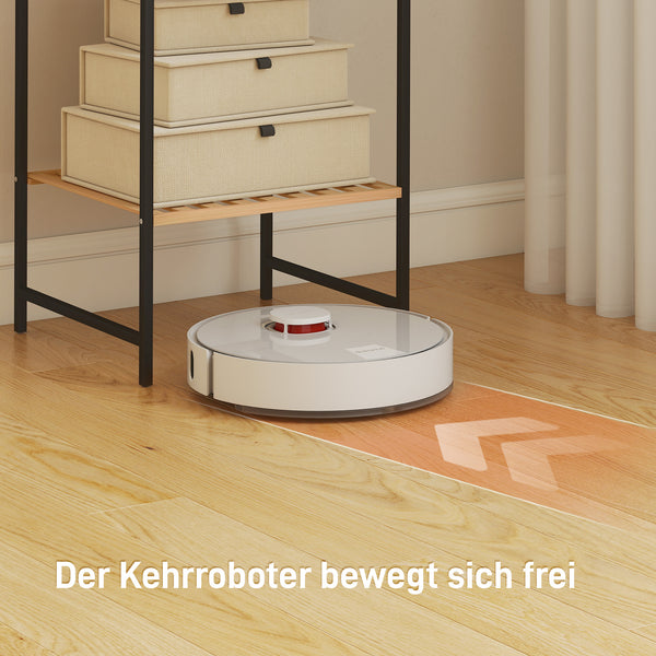 Badezimmerregal Standregal mit 4 Ablagen aus Bambus Holz
