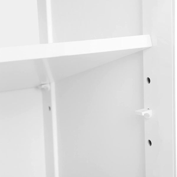 Armoire/étagère de salle de bain avec portes à lattes