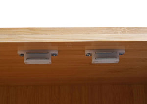 Badezimmerschrank Badschrank Regal Badregal Kommode Bambus 81x97x34cm