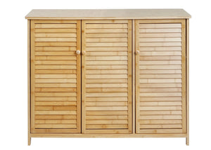 Badezimmerschrank Badschrank Regal Badregal Kommode Bambus 81x97x34cm