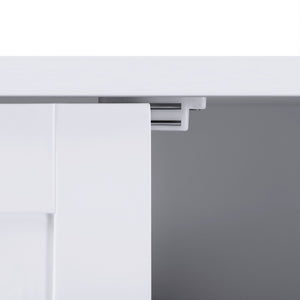 Meuble de salle de bain indépendant avec portes, blanc