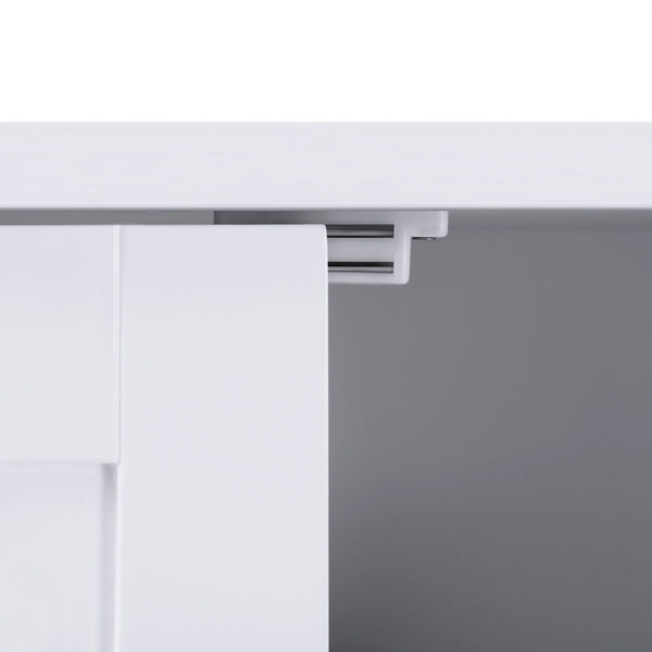 Meuble de salle de bain indépendant avec portes, blanc