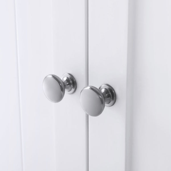 Meuble de salle de bain indépendant avec portes, blanc