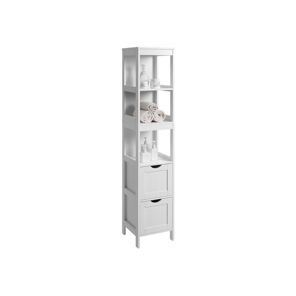 Armoire de salle de bain, armoire haute, blanche