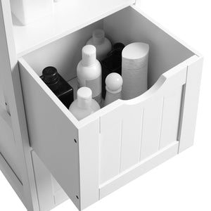 Armoire de salle de bain, armoire haute, blanche