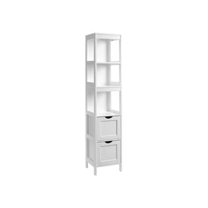 Armoire de salle de bain, armoire haute, blanche