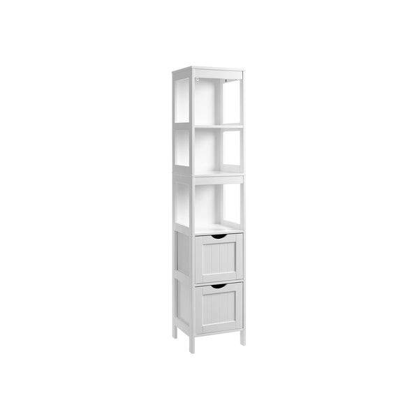 Armoire de salle de bain, armoire haute, blanche