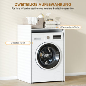Badezimmerschrank mit offenem Regal für kleine Räume weiss