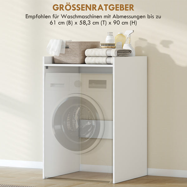 Badezimmerschrank mit offenem Regal für kleine Räume weiss