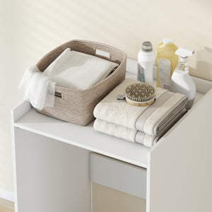 Badezimmerschrank mit offenem Regal für kleine Räume weiss