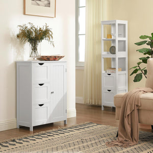 Commode de salle de bain de style campagnard blanche