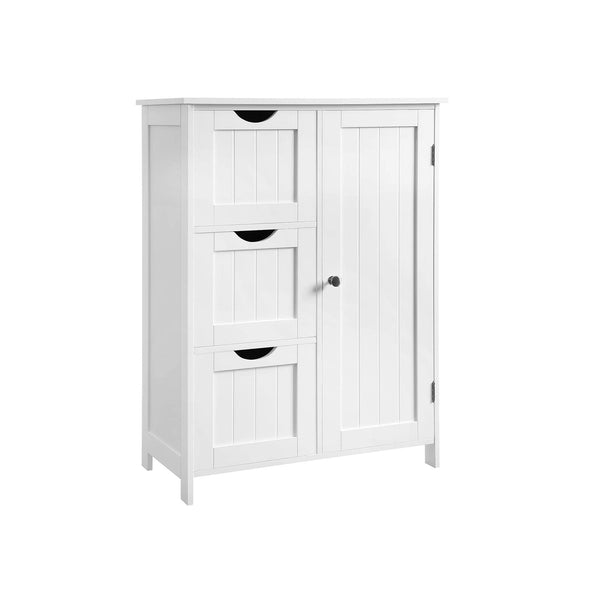 Commode de salle de bain de style campagnard blanche