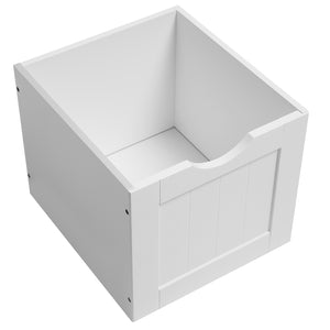 Commode de salle de bain de style campagnard blanche