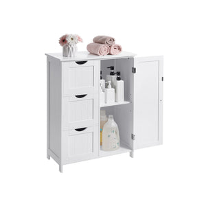 Commode de salle de bain de style campagnard blanche