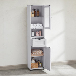Badezimmerschrank mit Glastür