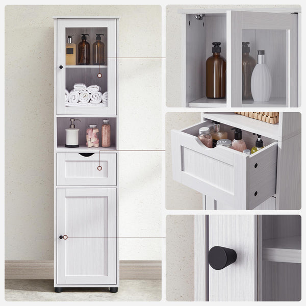 Badezimmerschrank mit Glastür