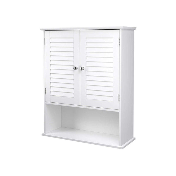 Meuble de salle de bain avec étagère et portes