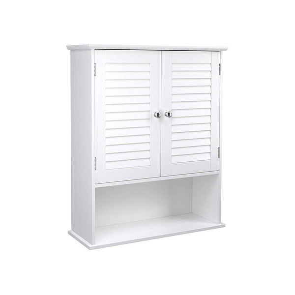 Meuble de salle de bain avec étagère et portes