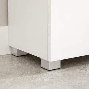 Meuble de salle de bain avec portes et tiroir, blanc