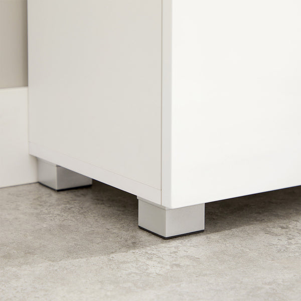 Meuble de salle de bain avec portes et tiroir, blanc
